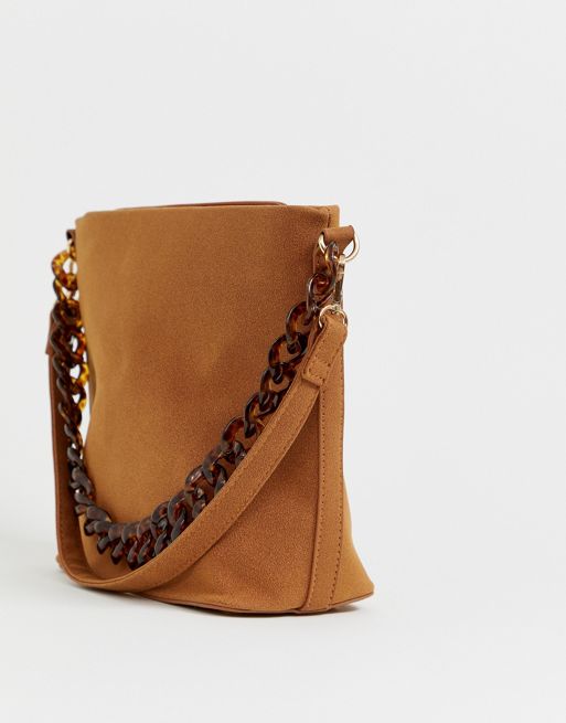 The Slim Brooklyn Crossbody Bag in Suede: Chain Handle Edition