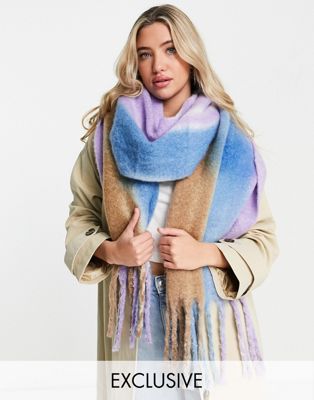 My Accessories London Exclusive supersoft scarf in pastel tie-dye