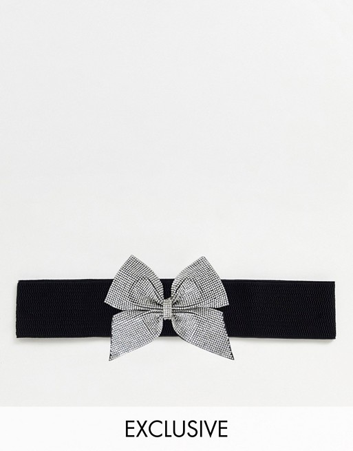 My Accessories London Exclusive waist belt with embellished bow