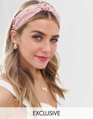 Blush Cristal AccessoriesLondon My De En Satin Orné Exclusivité Bandeau CxBthQrds