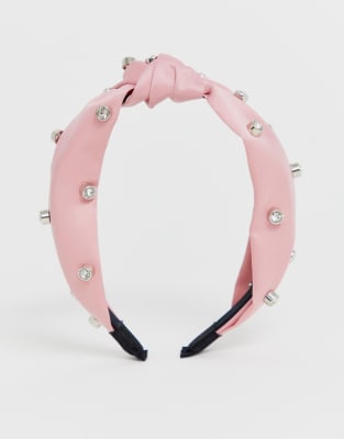 Blush Cristal AccessoriesLondon My De En Satin Orné Exclusivité Bandeau CxBthQrds