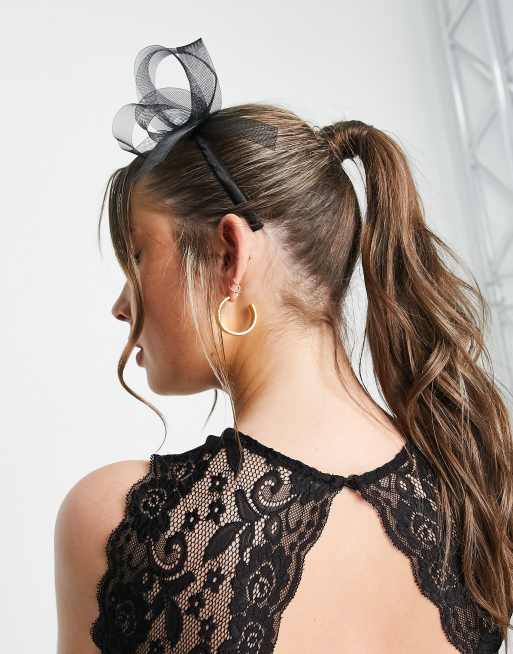 My Accessories London fascinator headband in black | ASOS