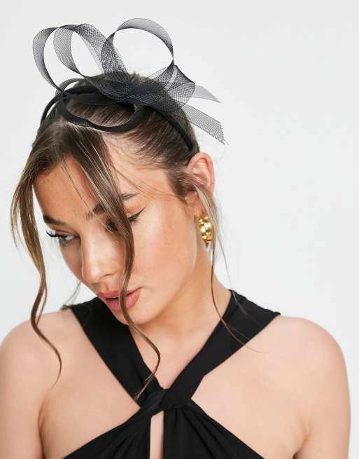 My Accessories London fascinator headband in black | ASOS