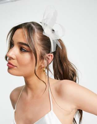 My Accessories London fascinator headband in cream - ASOS Price Checker