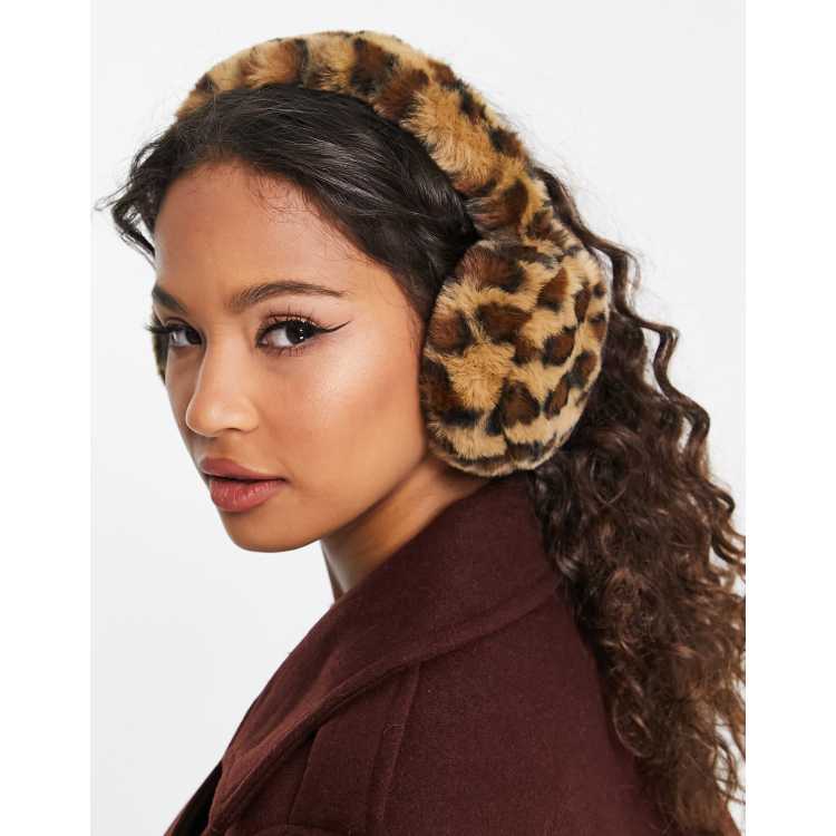 My Accessories London faux fur ear muffs in leopard print | ASOS