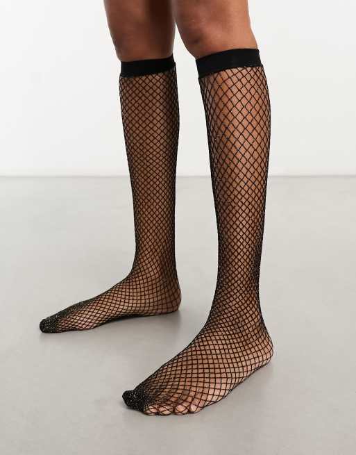 Fishnet socks with clearance bows