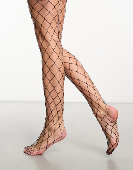 My Accessories London fishnet tights in black