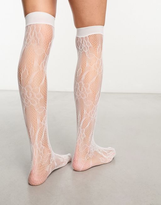 White Lace Floral Tights, Accessories