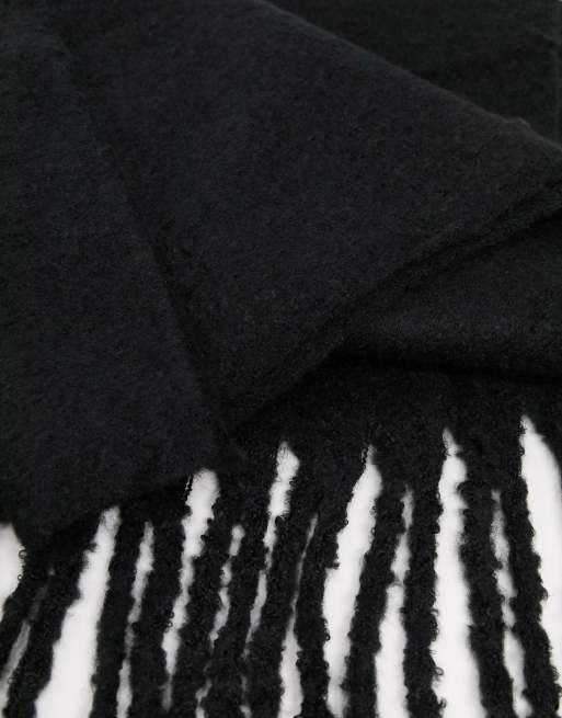 My Accessories London - Foulard super doux avec pampilles - Noir, 2 de 4