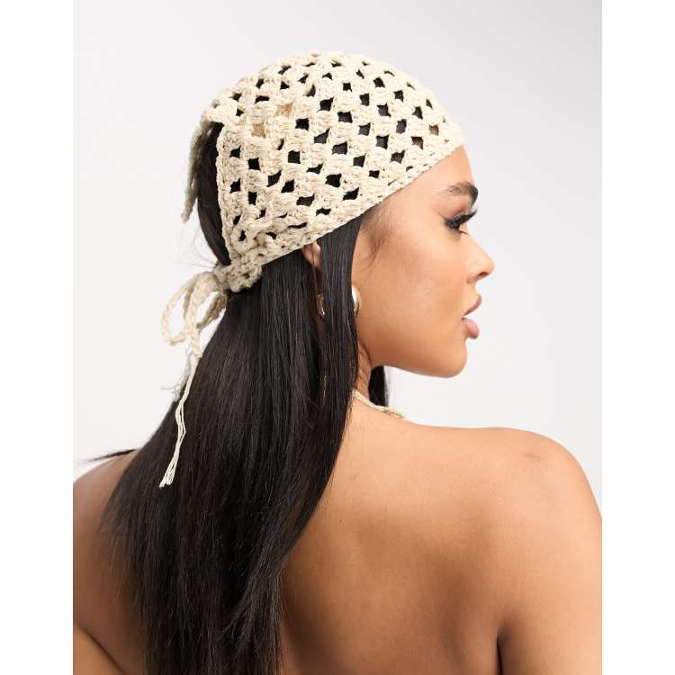 Molans Gehäkelte Blumen-Bandanas – 3er Set, Gänseblümchen-Stirnband, Vintage-Kopftuch Für Mädchen & Frauen