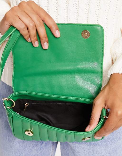 My Accessories London - Gewatteerde mini crossbody tas in groen, 2 van 4