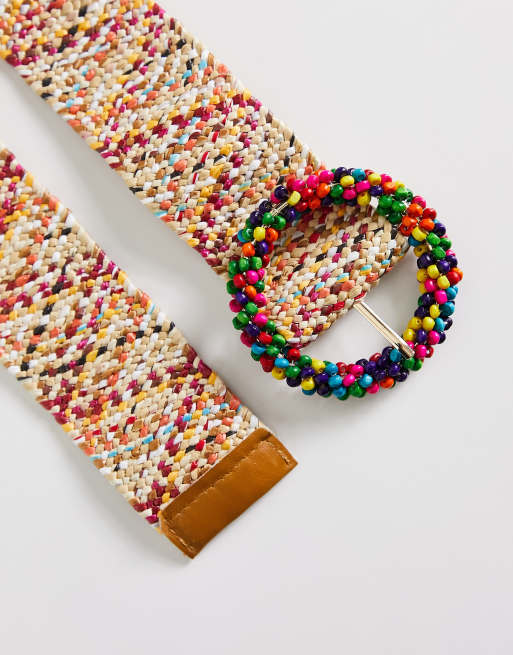 My Accessories London – Gewebter Rattan-Gürtel im Häkel-Design, 2 von 4