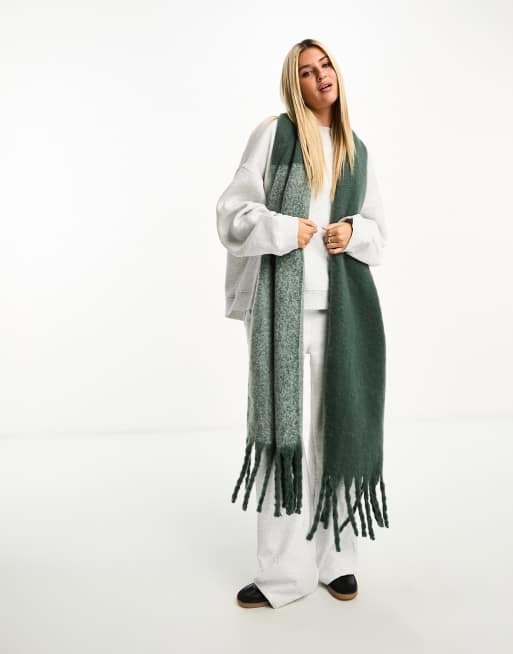 My Accessories London – Grön filthalsduk i två nyanser, 4 av 4