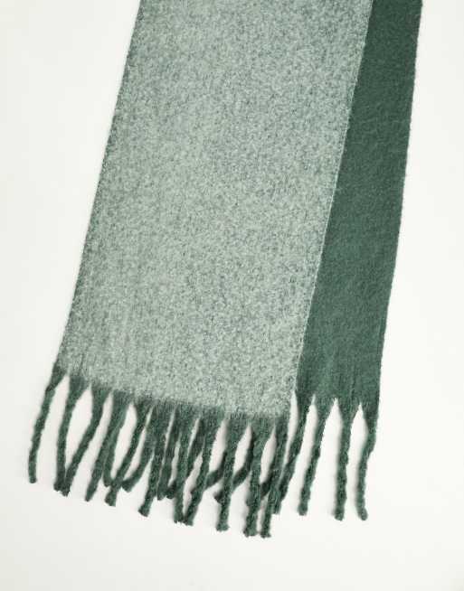 My Accessories London - Grote sjaal in twee tinten groen, 3 van 4