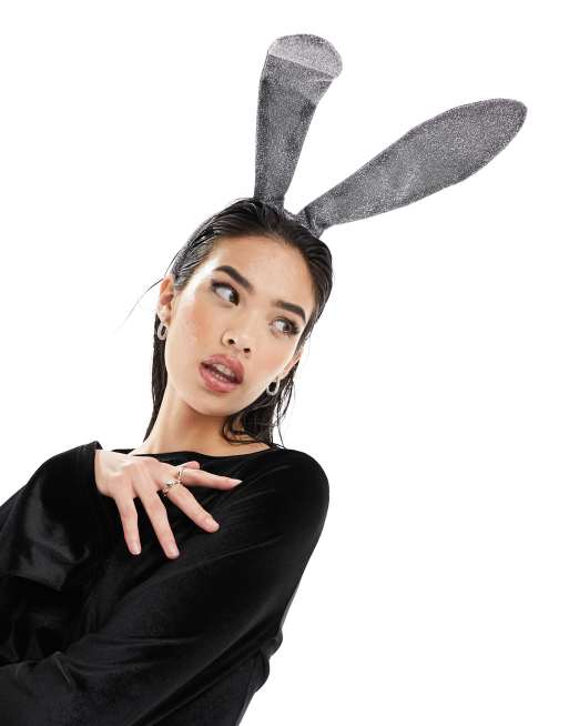 My Accessories London halloween bunny ears in metallic 