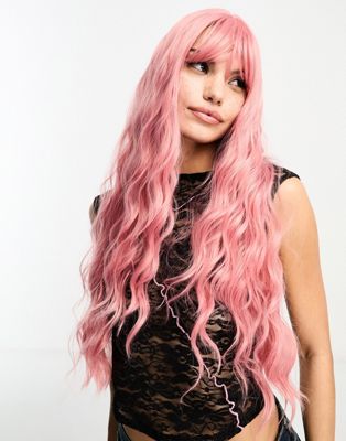 My Accessories London halloween long fringe wig in pink - ASOS Price Checker