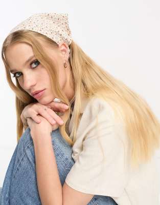 My Accessories London headscarf in floral ditsy print