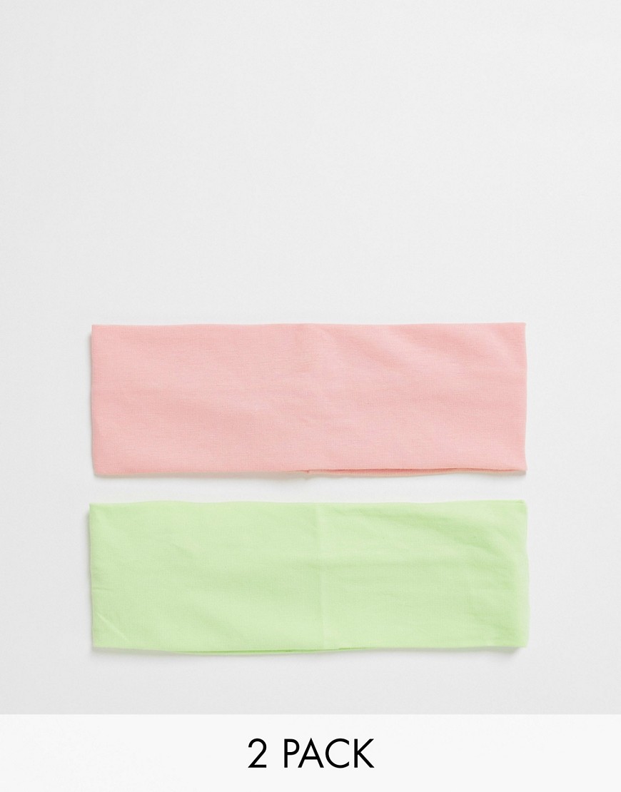 My Accessories London Jersey Headband 2 Pack In Pastel Mix-multi