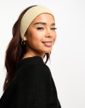 [My Accessories] My Accessories London knitted headband in cream-White No Size CREAM