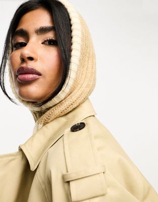 My Accessories London knitted loose balaclava in beige - ASOS Price Checker