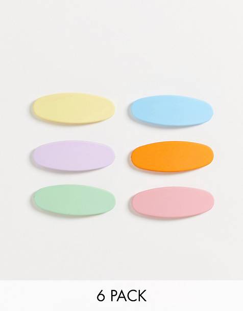 asos.com | Snap Hair Clips in Pastel Mix