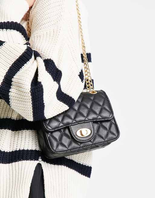 My Accessories London mini quilted crossbody bag in black, 3 of 4