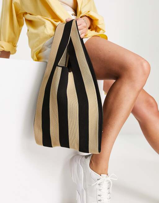 My Accessories London – Mini-Shopper in Schwarz und Beige