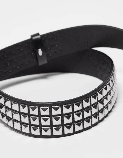 My Accessories London – Mit Nieten besetzter Grunge-Gürtel in Schwarz, 4 von 4