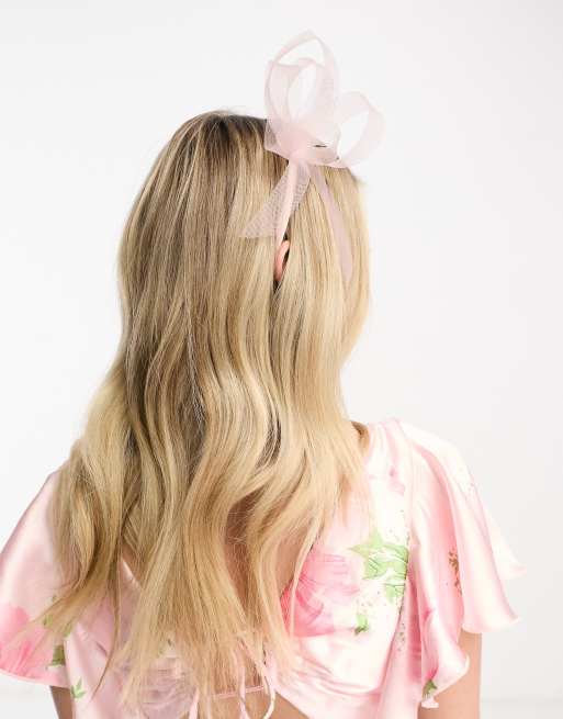 My Accessories London - Opvallende haarband in beigeroze, 2 van 4