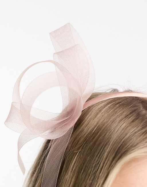 My Accessories London - Opvallende haarband in beigeroze, 4 van 4