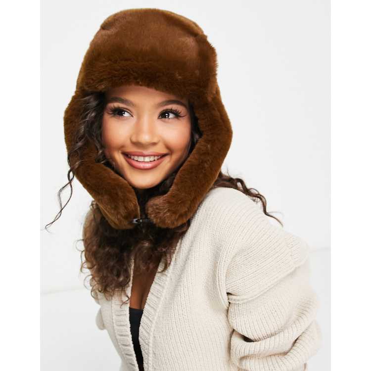 Essentials Men's Trapper Hat with Faux Fur