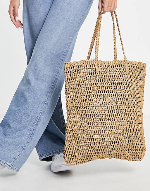 Women My Accessories London oversized weave tote bag 