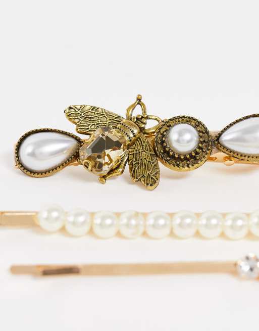 My Accessories London - Pakke med hårclips med bier og juveler, 2 af 4