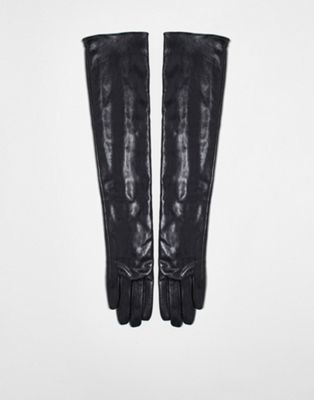 My Accessories London PU long gloves in black - ASOS Price Checker