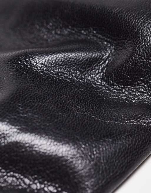 My Accessories London PU long gloves in black, 4 of 4