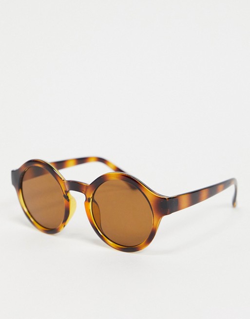 My Accessories London round sunglasses in tortoiseshell with plastic frame