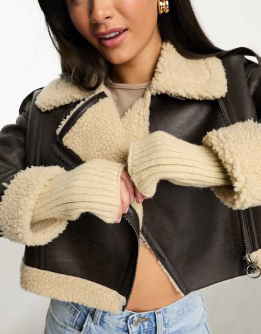 My Accessories London - Scaldamuscoli in maglia beige 