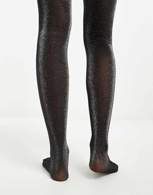 All That Glitter Black Shimmer Sheer Tights