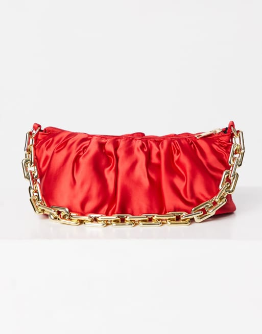 Red purse discount with gold chain