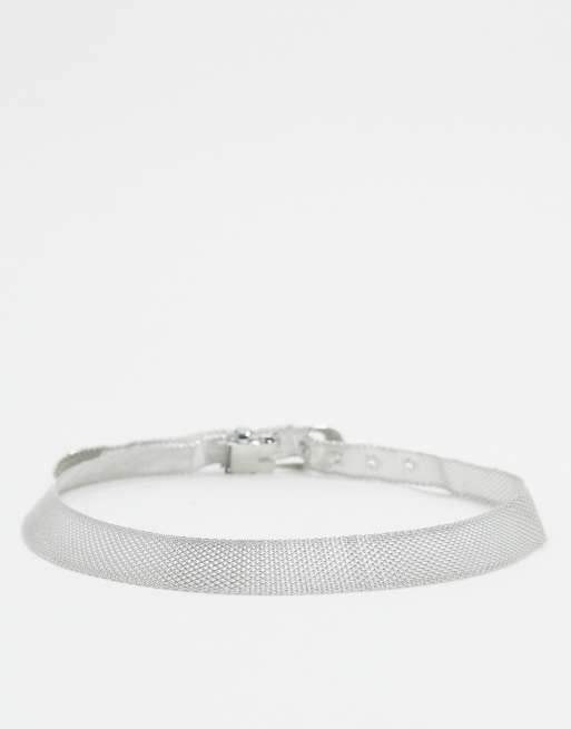 My Accessories London – Silverfärgat midje- och höftskärp i mesh – Endast hos ASOS, 3 av 4
