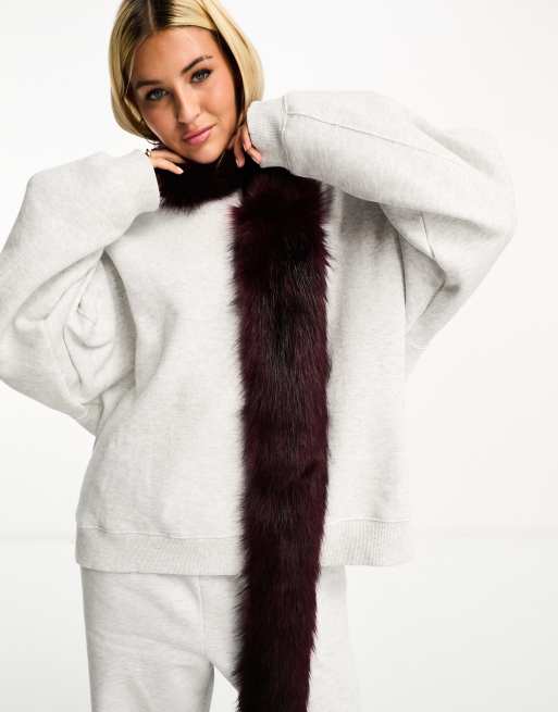 Oversized faux hot sale fur scarf