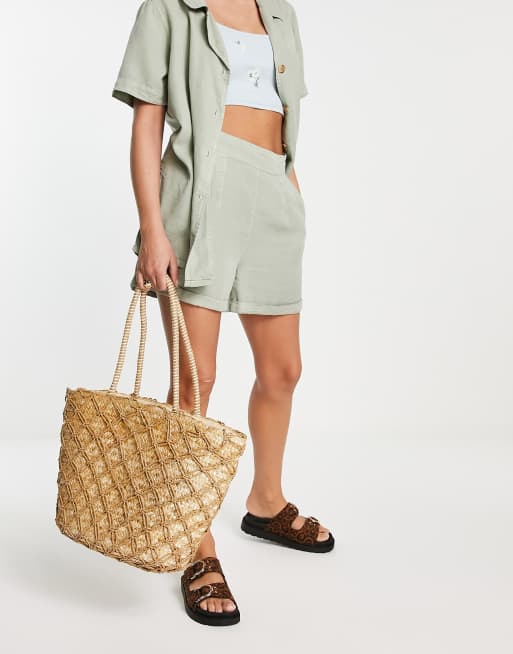 My Accessories London straw tote with woven detail, 3 of 4