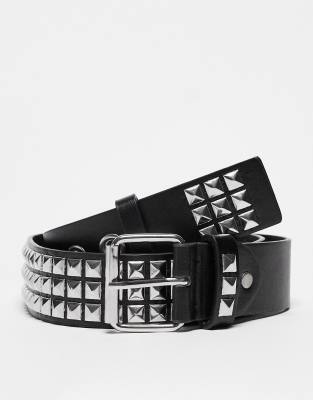 My Accessories London studded grunge belt in black | ASOS