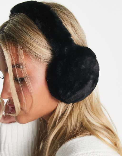 My Accessories London – Svarta öronmuffar i fuskpäls , 3 av 4