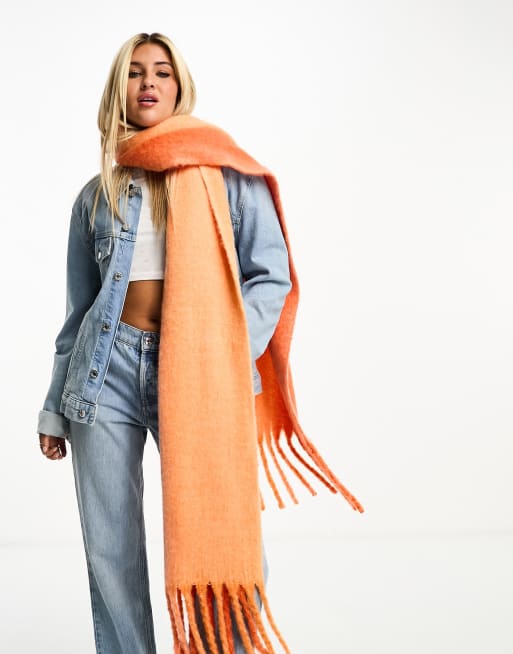 Orange store blanket scarf