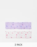 [My Accessories] My Accessories London wide headband 2 pack in floral ditsy print-Multi No Size MULTI