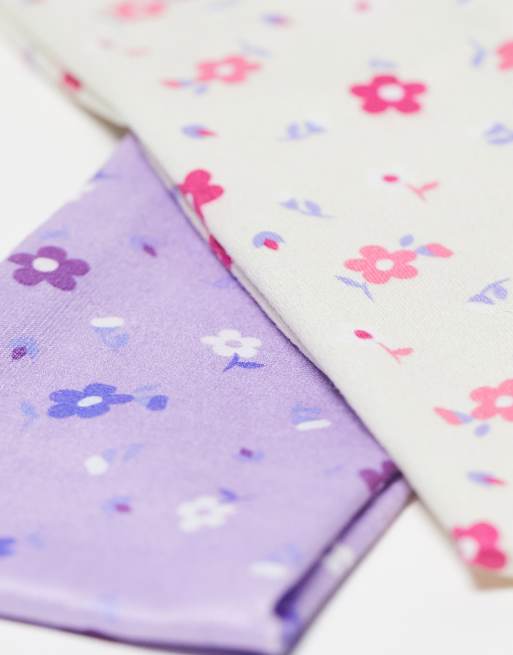 My Accessories London wide headband 2 pack in floral ditsy print, 4 of 4
