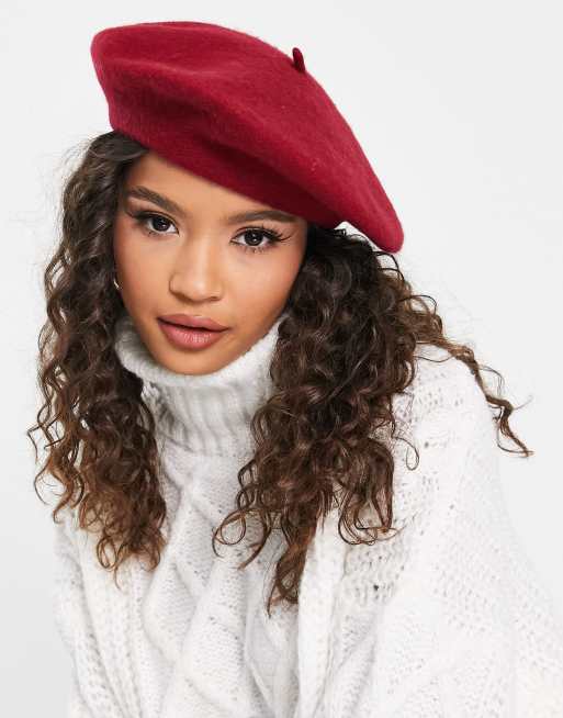 My Accessories London wool beret in red | ASOS