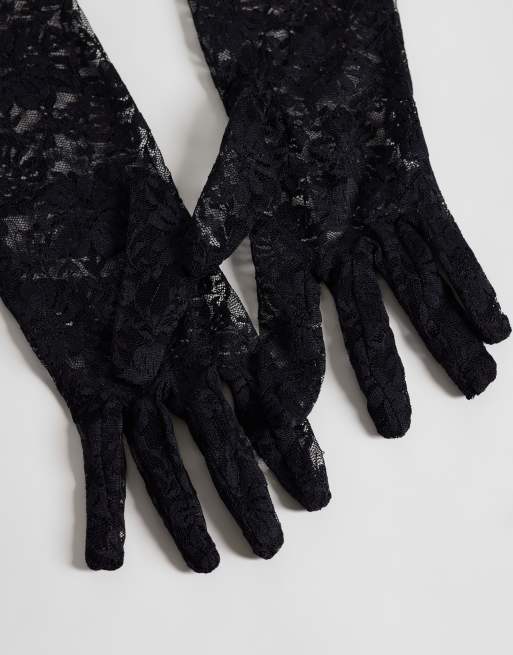 My Accessories long party gloves in black lace, 3 of 3
