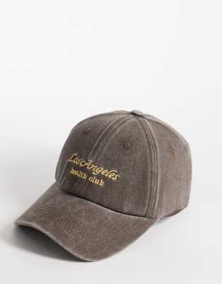 My Accessories Los Angeles Health Cap In Brown